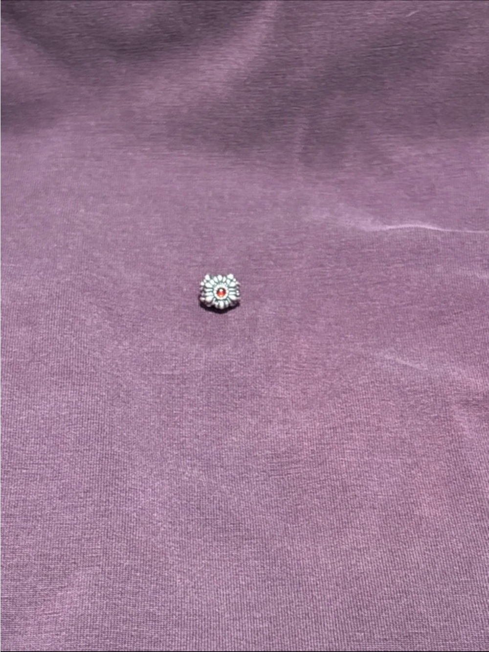 Pandora precious stones charm with red carnation